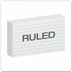 Oxford Index Cards, Ruled, 3" x 5", White, Pack Of 100