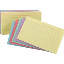 Oxford Index Cards, Ruled, 4" x 6", Assorted Colors, Pack Of 100