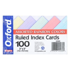 Oxford Index Cards, Ruled, 3