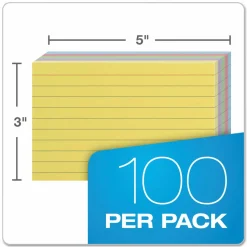 Oxford Index Cards, Ruled, 3