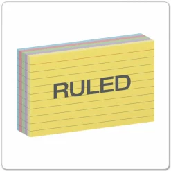 Oxford Index Cards, Ruled, 3