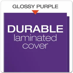 Oxford Laminated Twin-Pocket Folders, 8 1/2" x 11", Purple, Box Of 25