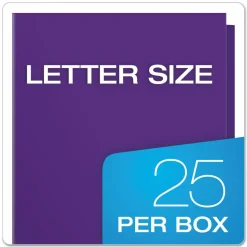 Oxford Laminated Twin-Pocket Folders, 8 1/2" x 11", Purple, Box Of 25