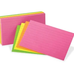 Oxford Neon Glow Ruled Index Cards