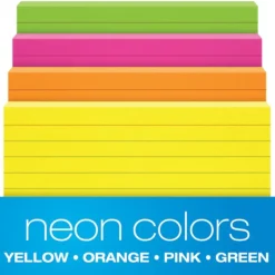 Oxford Neon Index Cards, 3