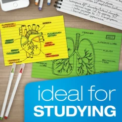 Oxford Neon Index Cards, 3