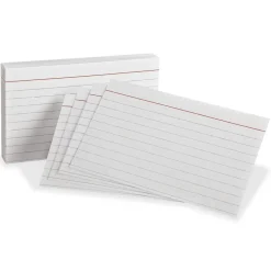 Oxford Red Margin Ruled Index Cards