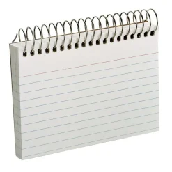 Oxford Spiral-Bound Index Cards, Ruled, 3" x 5", White, Pack Of 50