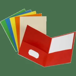 Oxford Twin-Pocket Folder, Accommodates (100) 11 x 8.5 Sheets, Assorted Colors, 25/Box