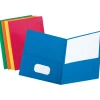 Oxford Twin-Pocket Folder, Accommodates (100) 11 x 8.5 Sheets, Burgundy, 25/Box