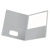 Oxford Twin-Pocket Portfolios, 8 1/2" x 11", Gray, Pack Of 25
