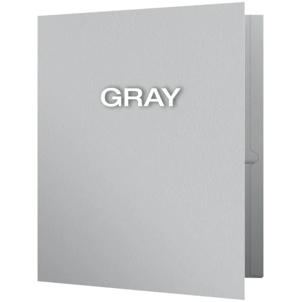 Oxford Twin-Pocket Portfolios, 8 1/2" x 11", Gray, Pack Of 25