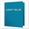 Oxford Twin-Pocket Portfolio With Fasteners, 8 1/2" x 11", Light Blue, Pack Of 25
