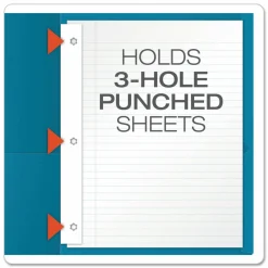 Oxford Twin-Pocket Portfolio With Fasteners, 8 1/2