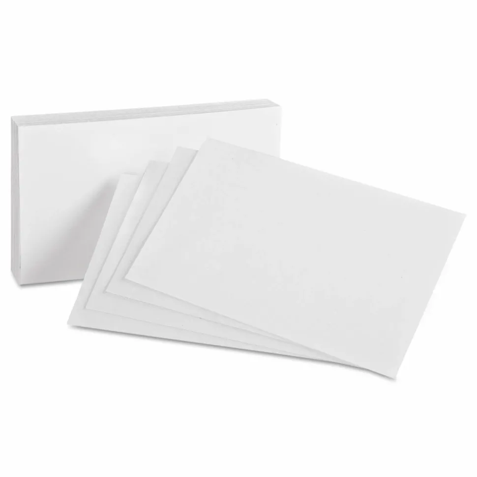 Oxford Unruled Index Cards, 4 x 6, White, 100/Pack