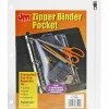 Oxford Zipper Binder Pocket, 2- to 5-Hole Punched, 8" x 10.5", Clear
