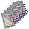 Oxford Zipper Binder Pocket, 2- to 5-Hole Punched, 6" x 9.5", Clear