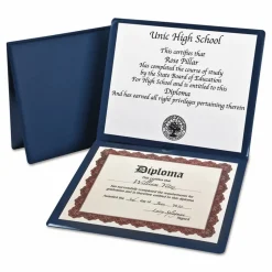 Oxford Diploma Cover, 12.5 x 10.5, Navy