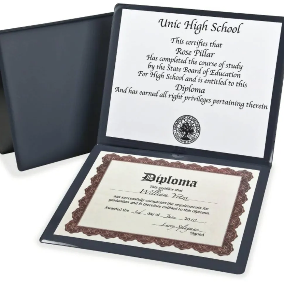 Oxford Diploma Cover, 12.5 x 10.5, Navy