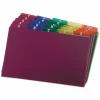 Oxford Durable Poly A-Z Card Guides, 1/5-Cut Top Tab, A to Z, 5 x 8, Assorted Colors, 25/Set