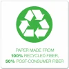 Oxford Earthwise by Oxford Recycled 1-Subject Notebook, Quad Rule (4 sq/in), Randomly Assorted Cover Color, (80) 11 x 8.5 Sheets