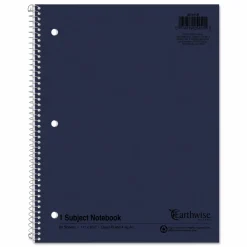 Oxford Earthwise by Oxford Recycled 1-Subject Notebook, Quad Rule (4 sq/in), Randomly Assorted Cover Color, (80) 11 x 8.5 Sheets