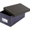 Oxford Index Card Storage Box, Holds 1,000 4 x 6 Cards, 6.5 x 11.5 x 5, Pressboard, Indigo/Black