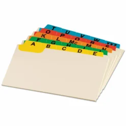 Oxford Manila Card Guides With Laminate Tabs, Alphabetical 