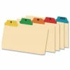 Oxford Manila Index Card Guides with Laminated Tabs, 1/5-Cut Top Tab, A to Z, 4 x 6, Manila, 25/Set