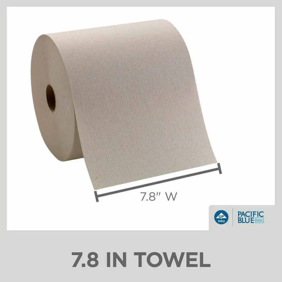 Pacific Blue Basic by GP PRO, 1-Ply, 7.87" x 800', 100% Recycled, Brown, 6 Rolls per Case