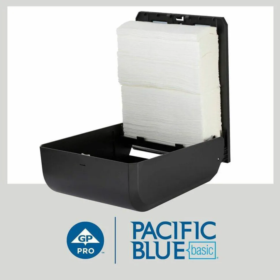 Pacific Blue Basic by GP PRO, 1-Ply, Multifold Paper Towels, 9.2" X 9.4", 100% Recycled, White, 250 Sheets per Pack, 16 Packs Per Case