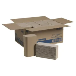 Pacific Blue Basic by GP PRO, 1-Ply, Multifold Paper Towels, 9.2" X 9.4", 100% Recycled, Brown, 250 Sheets per Pack, 16 Packs Per Case