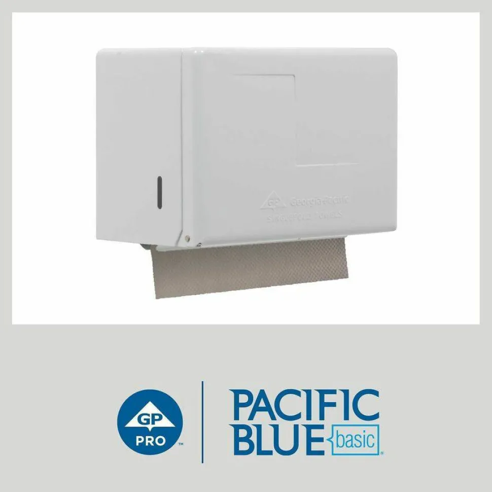 Pacific Blue Basic by GP PRO, 1-Ply, S-Fold Paper Towels, 9.25" X 9.9", 100% Recycled, Brown, 250 Sheets per Pack, 16 Packs Per Case