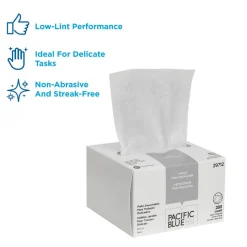 PACIFIC BLUE BASIC DISPOSABLE DELICATE TASK WIPERS, 4.5