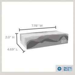 Pacific Blue Basic 2-Ply Facial Tissue, Flat Box, White, 100% Recycled Fiber, 30 Boxes Per Case, 100 Sheets Per Box