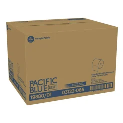 Pacific Blue by GP PRO, 2 Ply, Standard Roll Embossed Toilet Paper, 4.05x4, 100% Recycled, White, 550 Sheets, 80 Rolls per Case