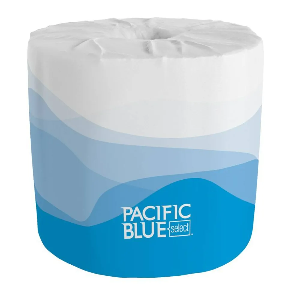 Pacific Blue by GP PRO, 2 Ply, Standard Roll Embossed Toilet Paper, 4"x3.8", 20% Recycled, White, 550 Sheets, 80 Rolls per Case