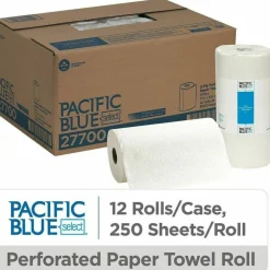 Pacific Blue Select by GP PRO, 2-Ply, Perforated Paper Towels, White, 12 Rolls Per Case, 250 Sheets Per Roll