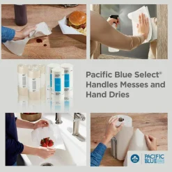 Pacific Blue Select by GP PRO, 2-Ply, Perforated Paper Towels, White, 12 Rolls Per Case, 250 Sheets Per Roll