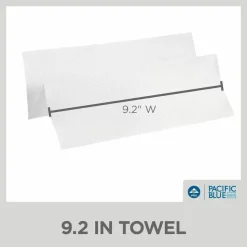 Pacific Blue Select by GP PRO, 1-Ply, Multifold Towels, 9.2" X 9.4", 40% Recycled, White, 250 Sheets per Pack, 16 Packs Per Case
