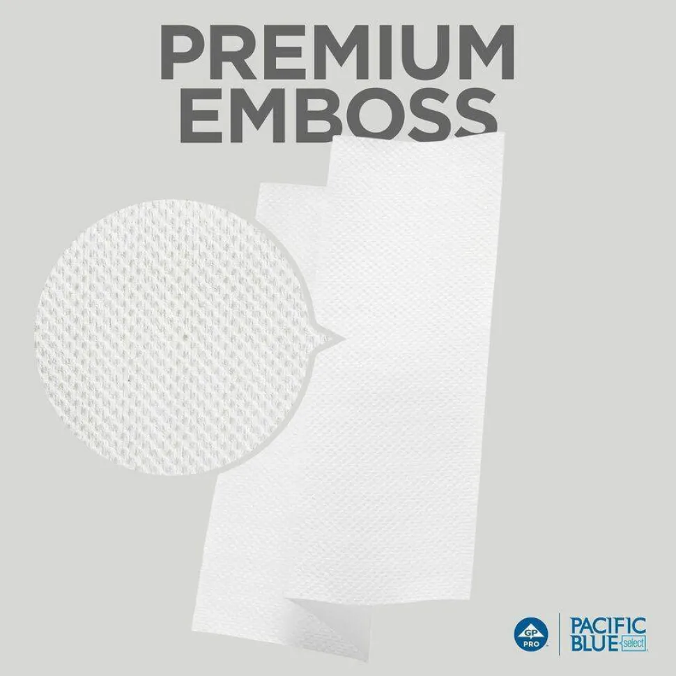 Pacific Blue Select by GP PRO, 1-Ply, Multifold Towels, 9.2" X 9.4", 40% Recycled, White, 250 Sheets per Pack, 16 Packs Per Case