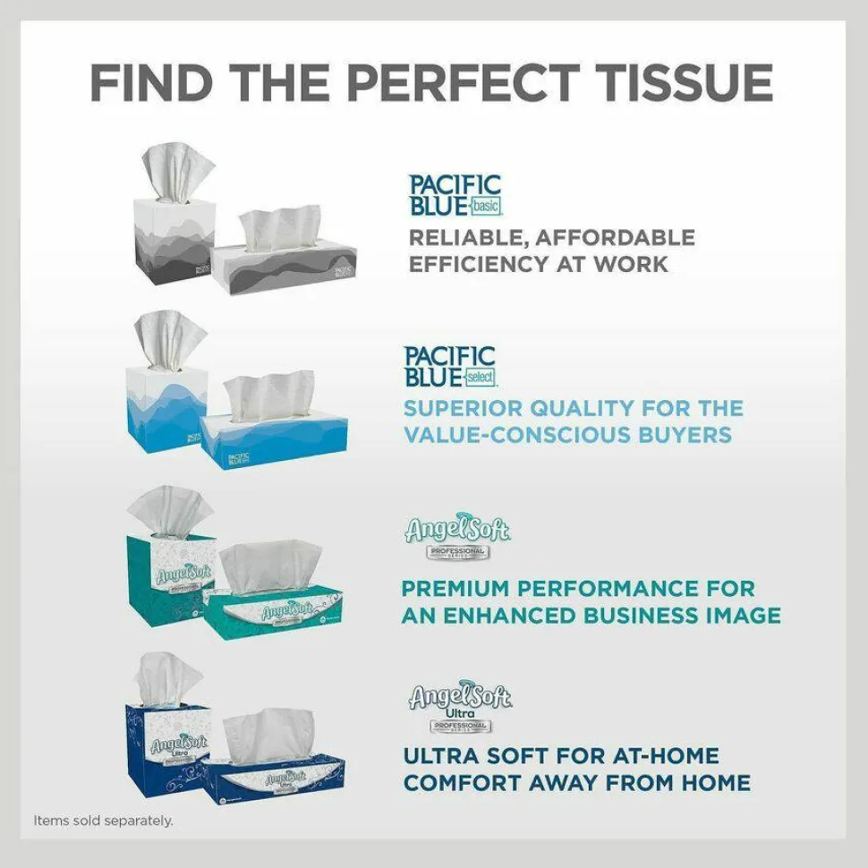 Pacific Blue Select Facial Tissue by GP Pro - Flat Box
