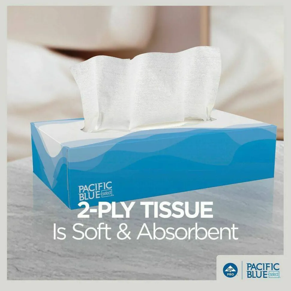 Pacific Blue Select Facial Tissue by GP Pro - Flat Box