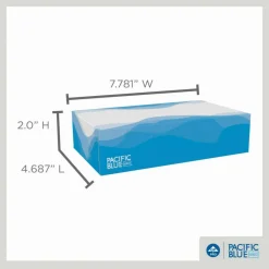 Pacific Blue Select 2-Ply Facial Tissue, Flat Box, White, 10% Recycled Fiber, 30 Boxes Per Case, 100 Sheets Per Box