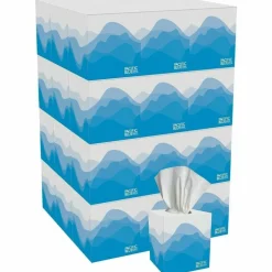 Pacific Blue Select 2-Ply Facial Tissue, Cube Box, White, 10% Recycled Fiber, 36 Boxes Per Case, 100 Tissues Per Box