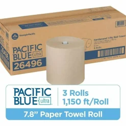 Pacific Blue Ultra by GP PRO High Capacity 1-Ply Paper Towels, Brown, 1150' Per Roll, Pack Of 3 Rolls