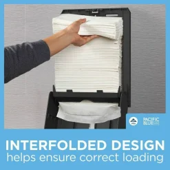 Pacific Blue Ultra by GP PRO, 1-Ply, Z-Fold Paper Towels, 10.2