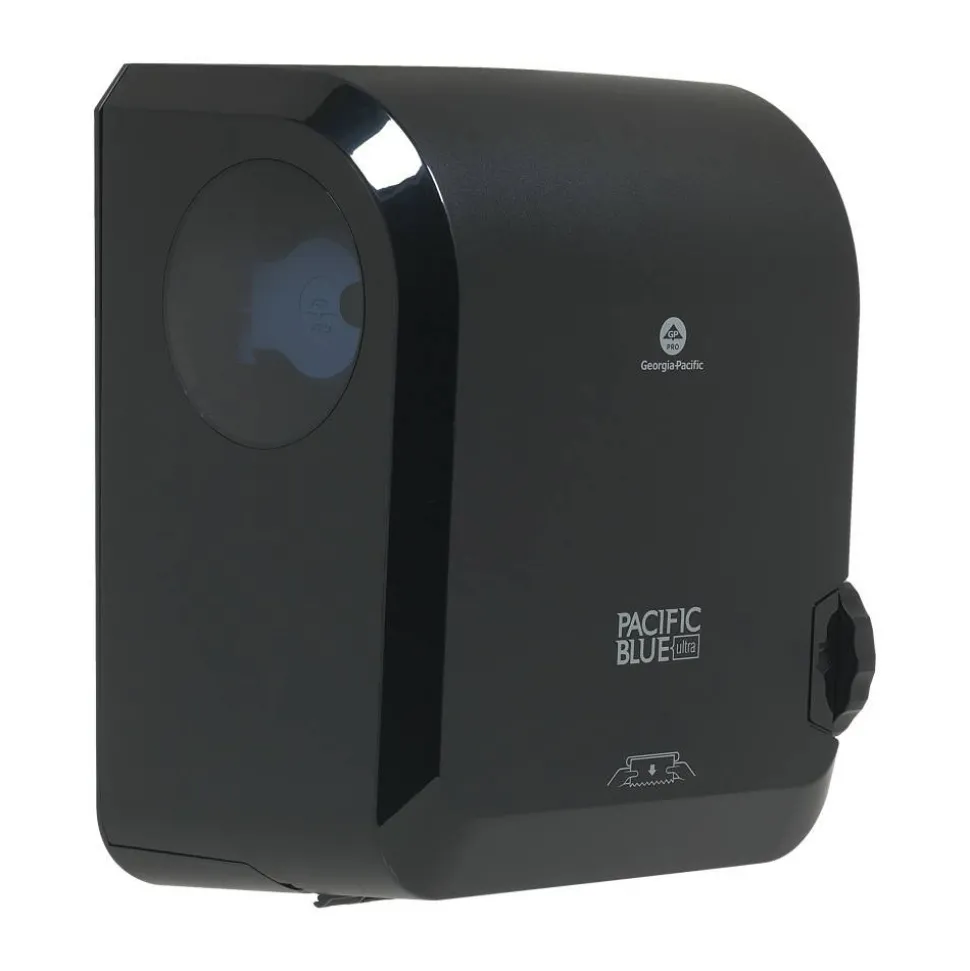Pacific Blue Ultra Mechanical High-Capacity Paper Towel Dispenser, 59589, 16"H x 9"D x 12.9"W, Black, 1 Dispenser