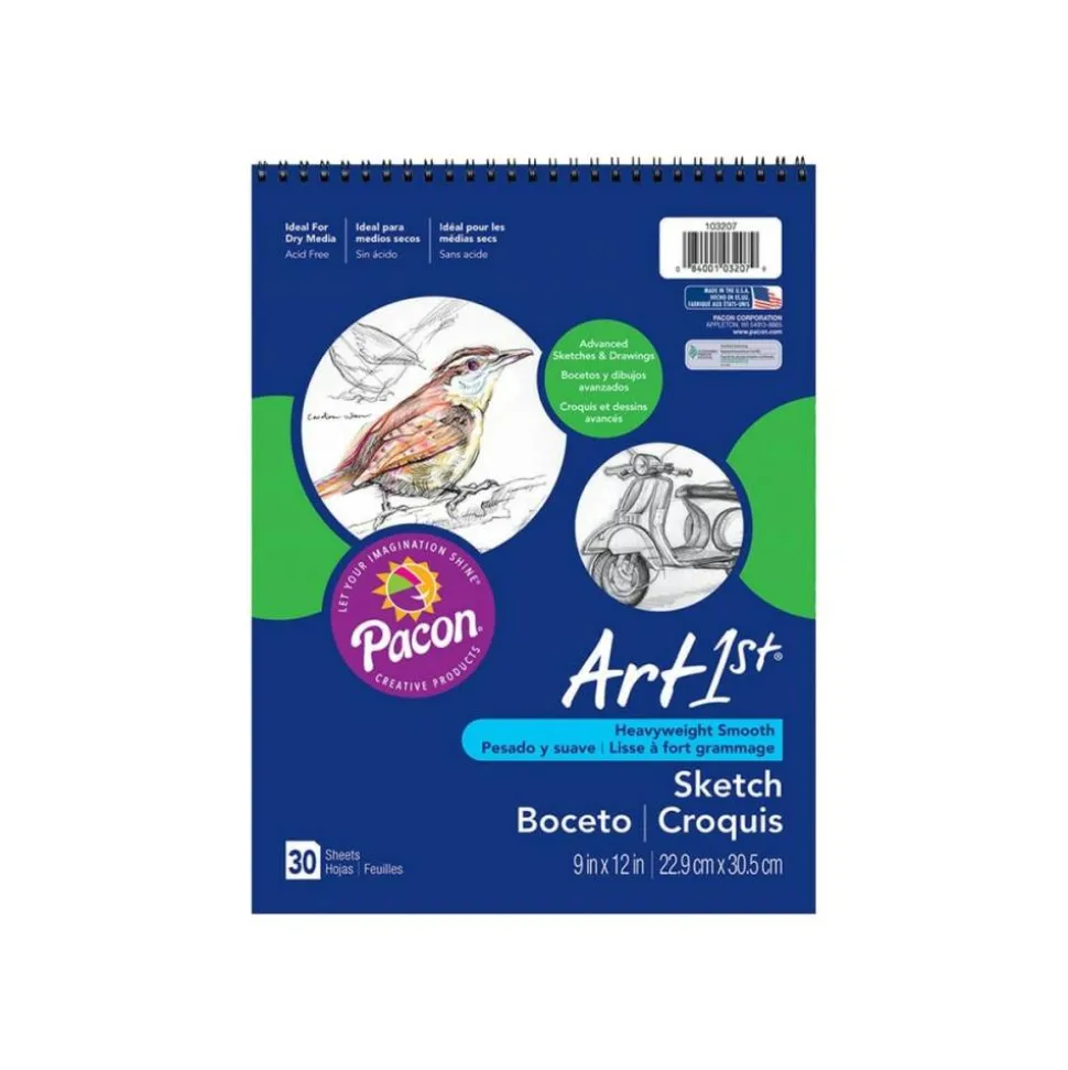 Pacon Art1st Artist's Sketch Pad, Unruled, (30) White 9 x 12 Sheets