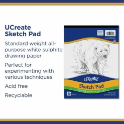 Pacon Art1st Sketch Pad, Unruled, (50) White 9 x 12 Sheets